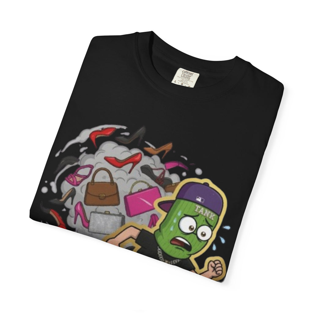 T-Shirt — "Girls Scare Me" Cartoon Tank Runner Graphic Tee